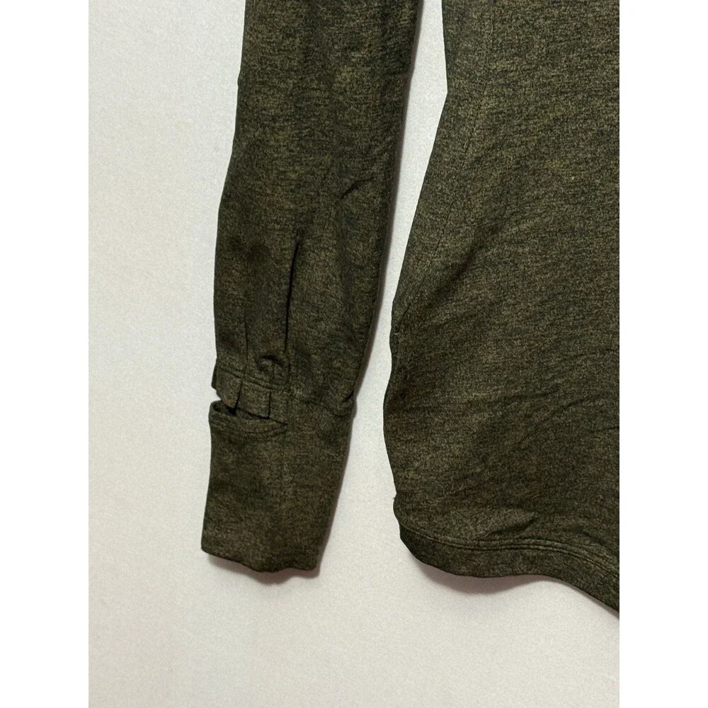 Lululemon Extra Mile 1/2 Zip Pullover Womens 6 Heathered Utilitarian Green